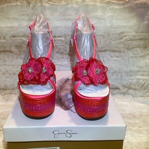 Jessica Simpson, 6.5 Hot Pink Wedges